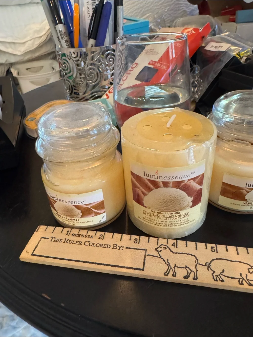 Luminessence Vanilla Scented Cream Candle Trio